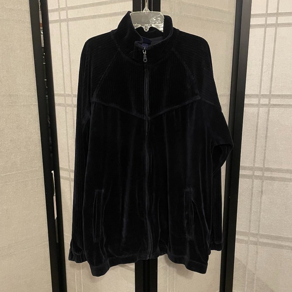 Men's Champs Sports Velvet Velour Navy Track Jacket